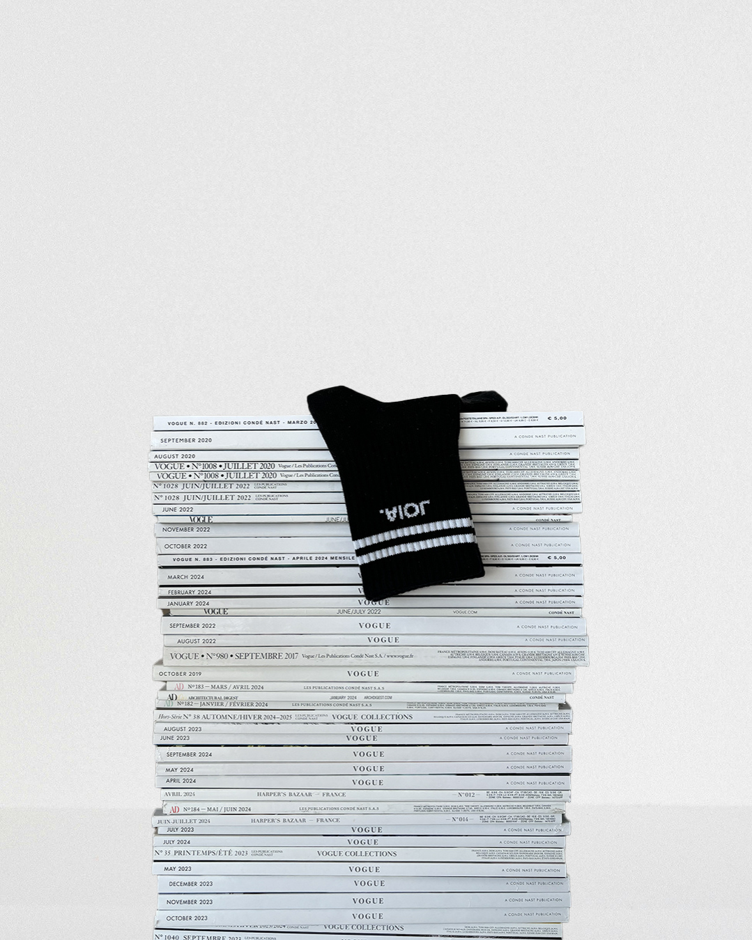 STRIPED SOCKS MIDNIGHT BLACK