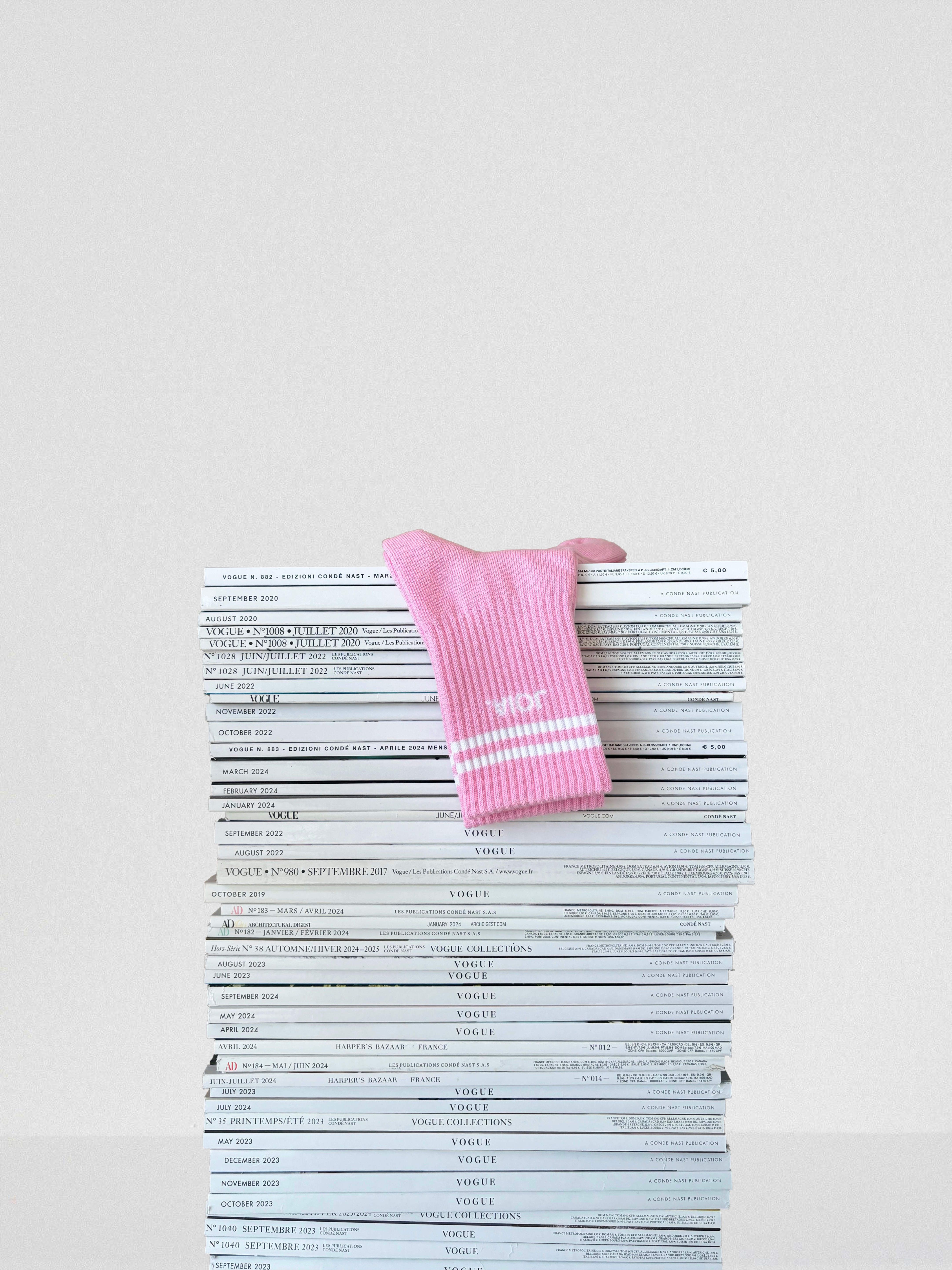 STRIPED SOCKS CANDY PINK